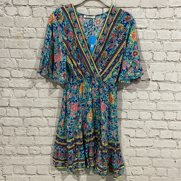 Cupshe Dresses & Skirts - Cupshe Gertie Elastic Waist V-Neck Boho A-Shape Dress Medium